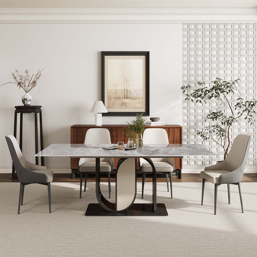 62.99” Modern Rectangular Dining Table For 4-6 Gray