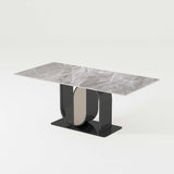 62.99” Modern Rectangular Dining Table For 4-6 Gray