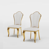 Dining Chair Set Of 2 - Mid Century Style | Fully-Assembled White