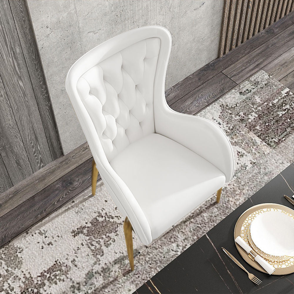 Eufrosino Capri Leather Armchair With Titanium Legs - Shop Now & Get Free Shipping! White