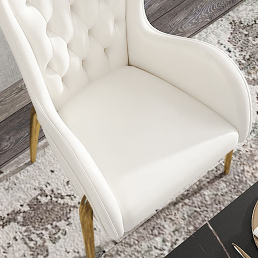 Eufrosino Capri Leather Armchair With Titanium Legs - Shop Now & Get Free Shipping! White