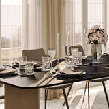 Modern Sintered Stone Trestle Dining Table Black