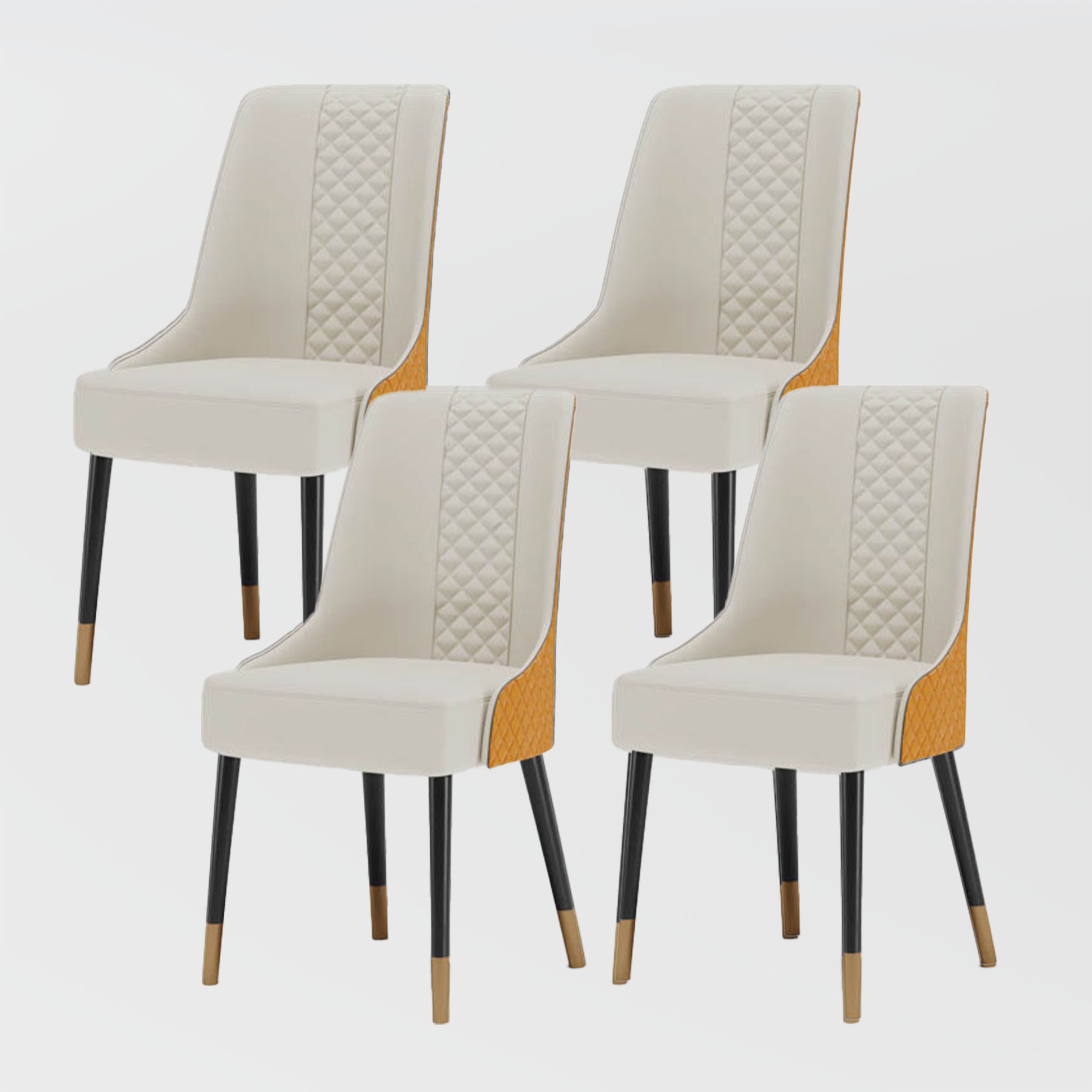 Stylish Mid-Century Dining Chairs For A Comfortable Home-Life | Set Of 2 Orange