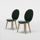 Modern Luxury Green Velvet Dining Chairs (Set Of 2) Green