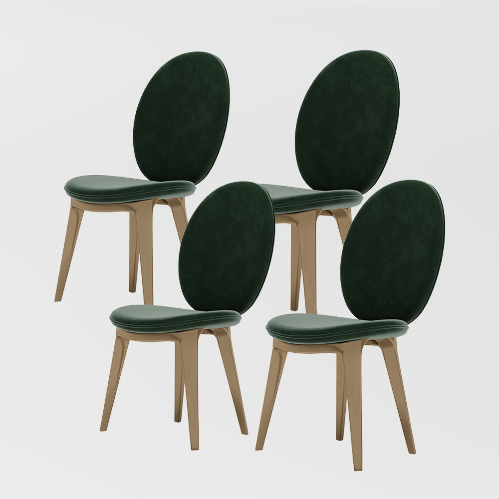 Modern Luxury Green Velvet Dining Chairs (Set Of 2) Green