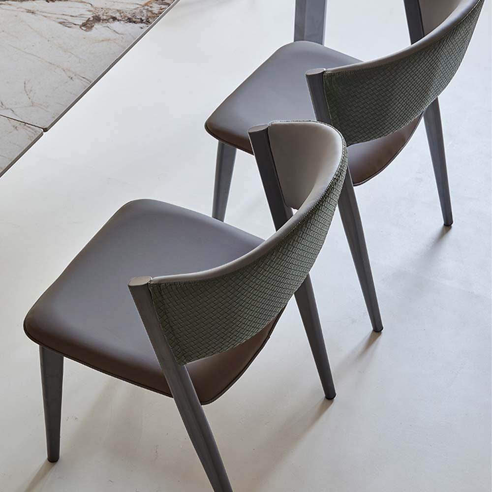 Stylish Modern Dining Chair Set | Pu Leather | Free Shipping Dark Gray