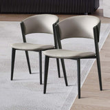 Stylish Modern Dining Chair Set | Pu Leather | Free Shipping Gray