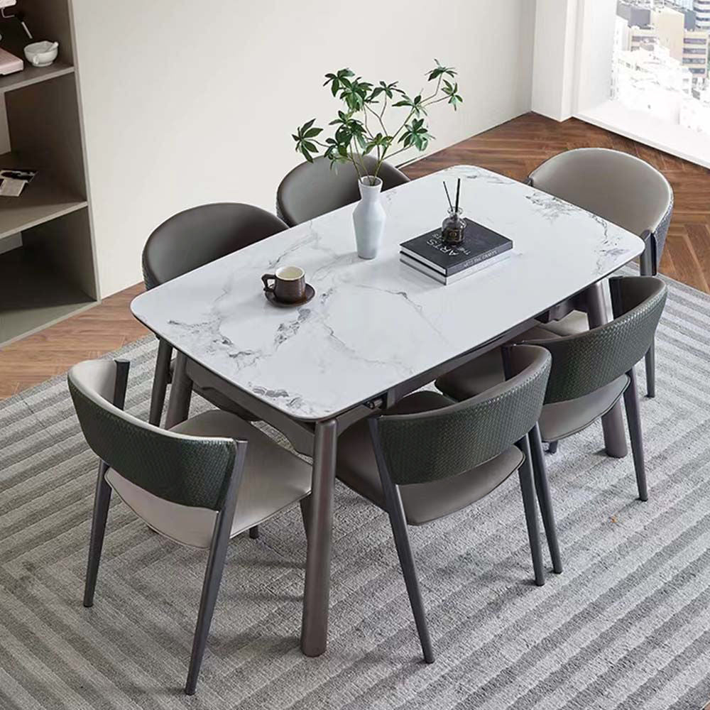 Stylish Modern Dining Chair Set | Pu Leather | Free Shipping Gray