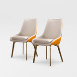 Comfortable & Stylish Modern Dining Chair | Set Of 2 | Free Shipping Orange