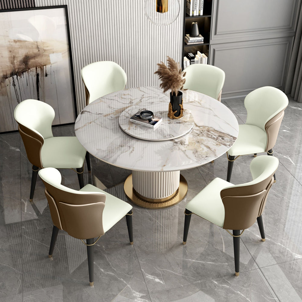 Modern Wingback Chairs For Dining Table Brown