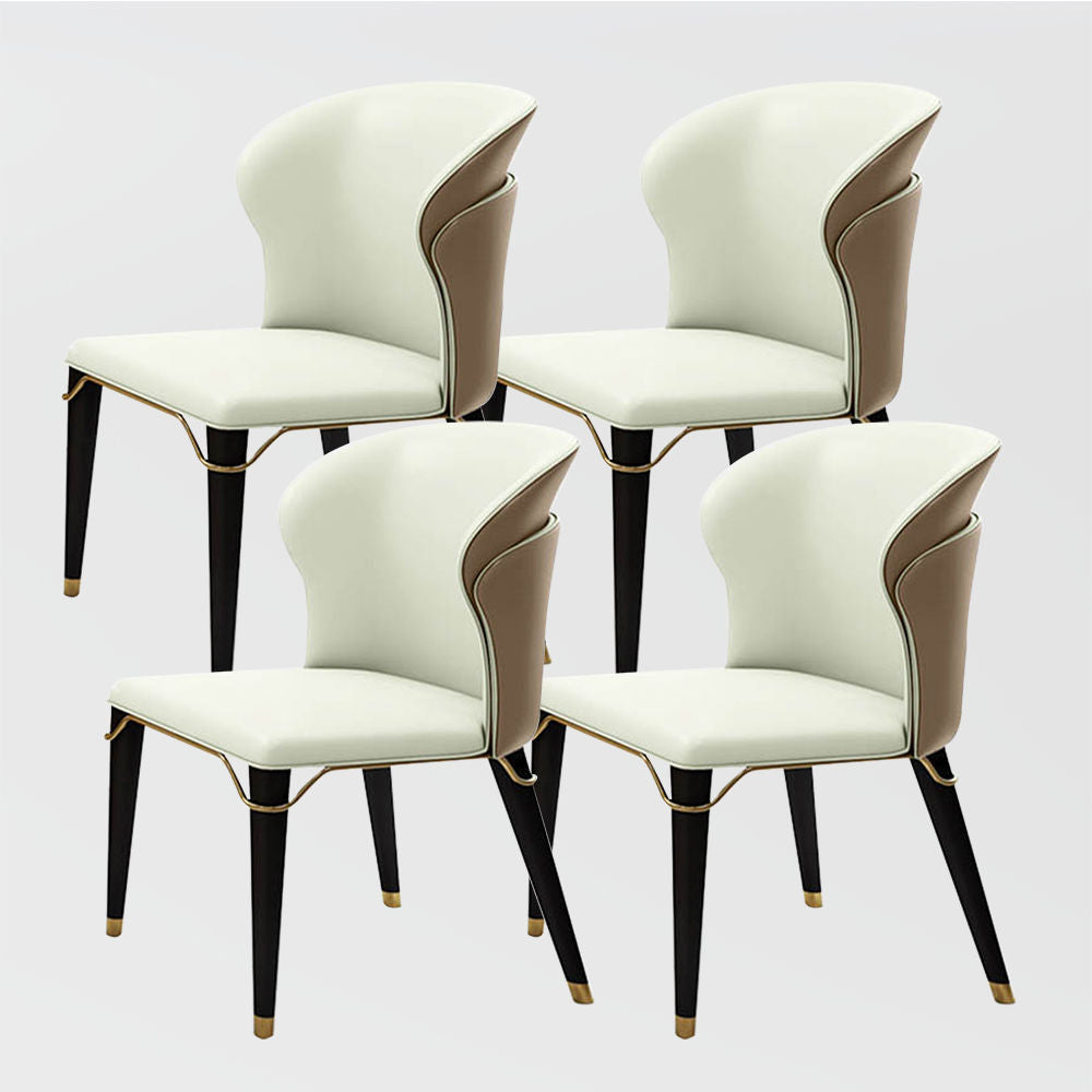 Modern Wingback Chairs For Dining Table Brown