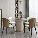 Modern Wingback Chairs For Dining Table Brown