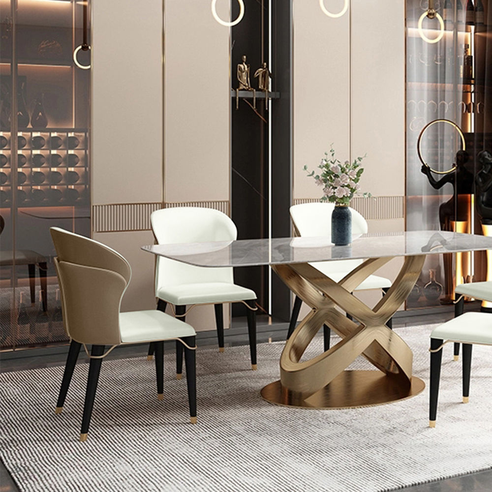 Modern Wingback Chairs For Dining Table Brown