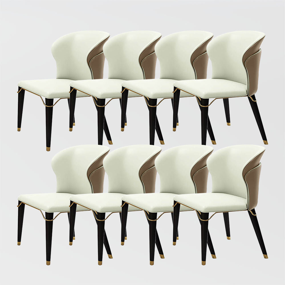 Modern Wingback Chairs For Dining Table Brown