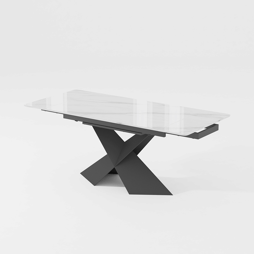 Modern Extendable Dining Table For 4-8 White