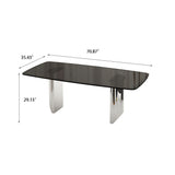 Modern Glass Dining Table For 6-8 Black
