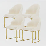 Comfortable & Stylish Modern Luxury Dining Chairs (Set Of 2) Beige
