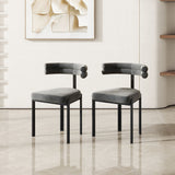 Modern Minimalist Armless Dining Chair Gray