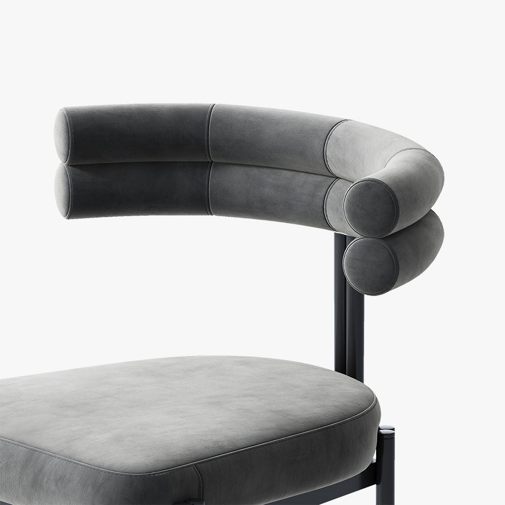 Modern Minimalist Armless Dining Chair Gray