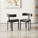 Modern Minimalist Armless Dining Chair Gray