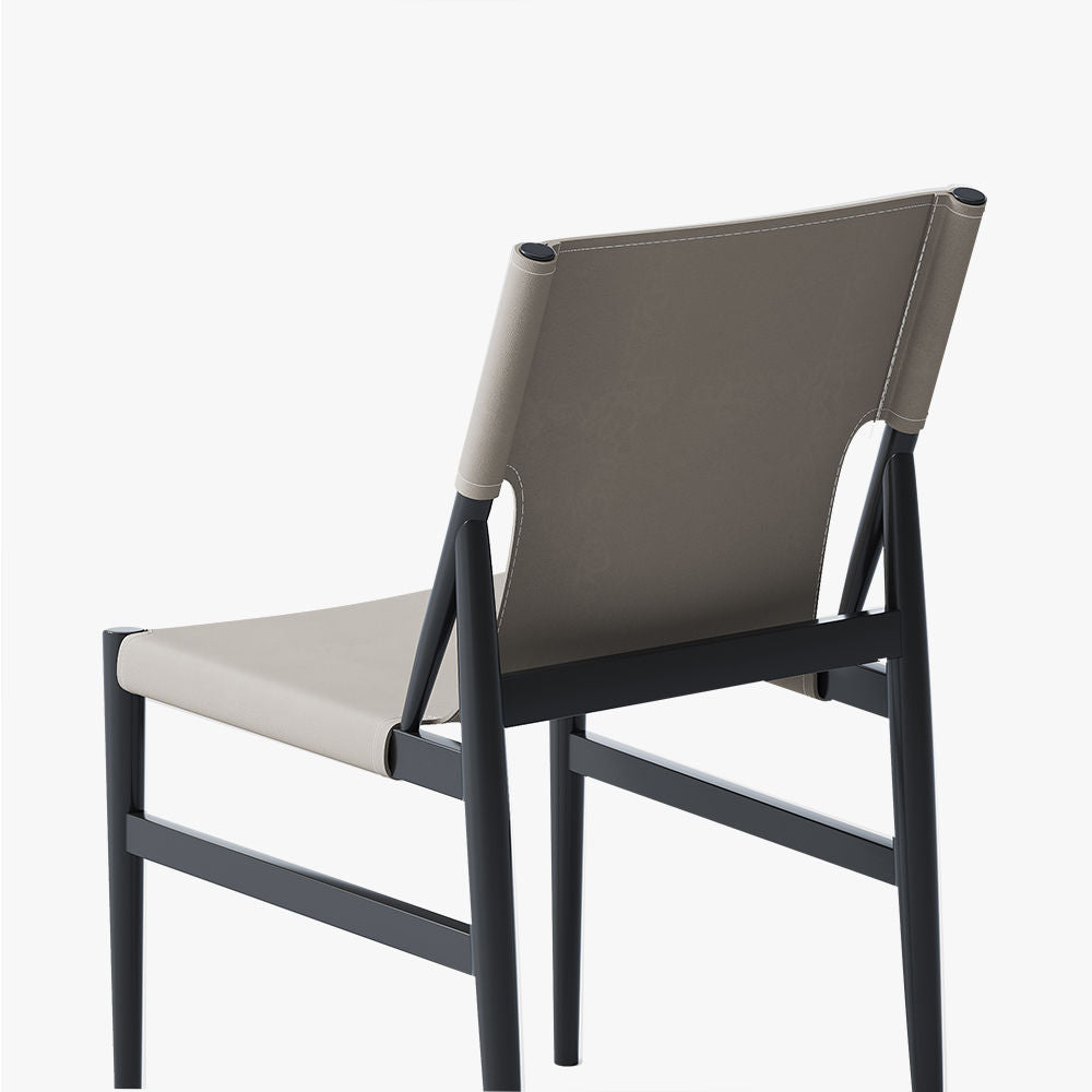 Modern Minimalist Armless Dining Chairs Light Gray