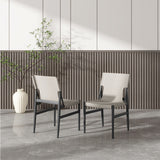 Modern Minimalist Armless Dining Chairs Light Gray