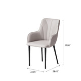 Modern Minimalist Dining Chairs Light Gray