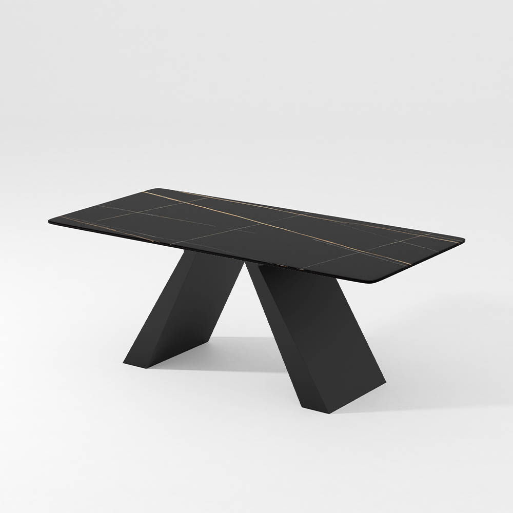 Modern Minimalist Table|Black Sintered Stone|Free Shipping Black