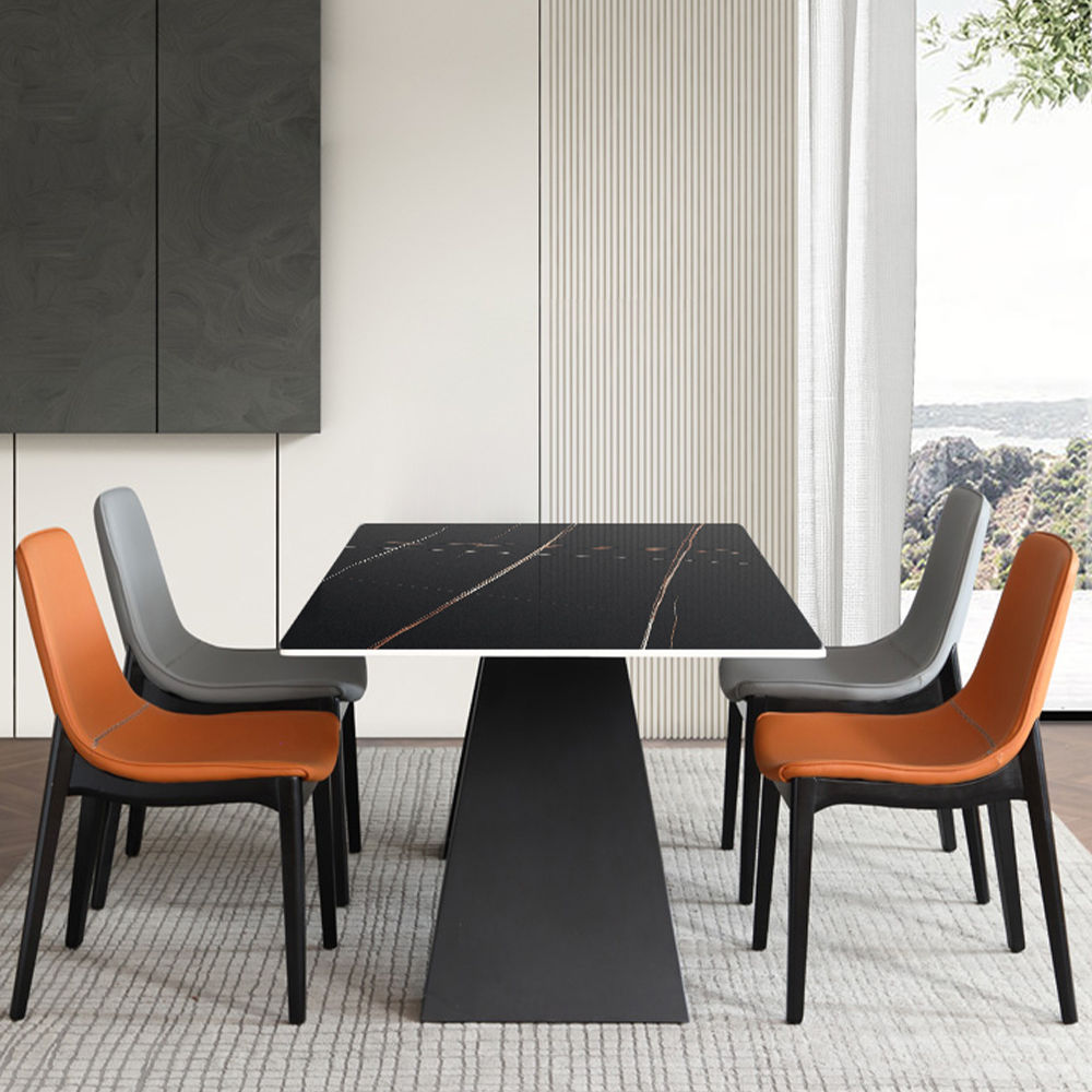 Modern Minimalist Table|Black Sintered Stone|Free Shipping Black