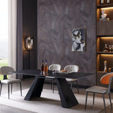 Modern Minimalist Table|Black Sintered Stone|Free Shipping Black