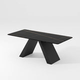 Modern Minimalist Table|Black Sintered Stone|Free Shipping Black