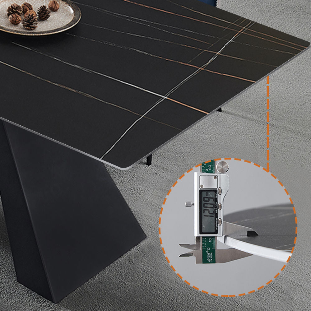 Modern Minimalist Table|Black Sintered Stone|Free Shipping Black