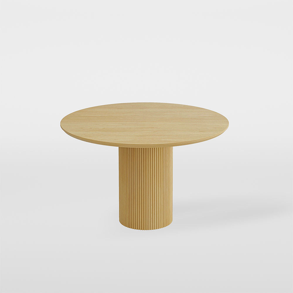 Modern Minimalist Round Dining Table Wood color