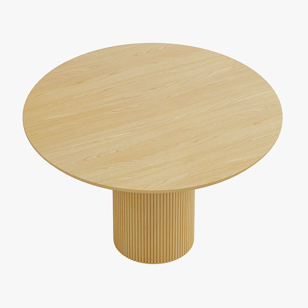 Modern Minimalist Round Dining Table Wood color