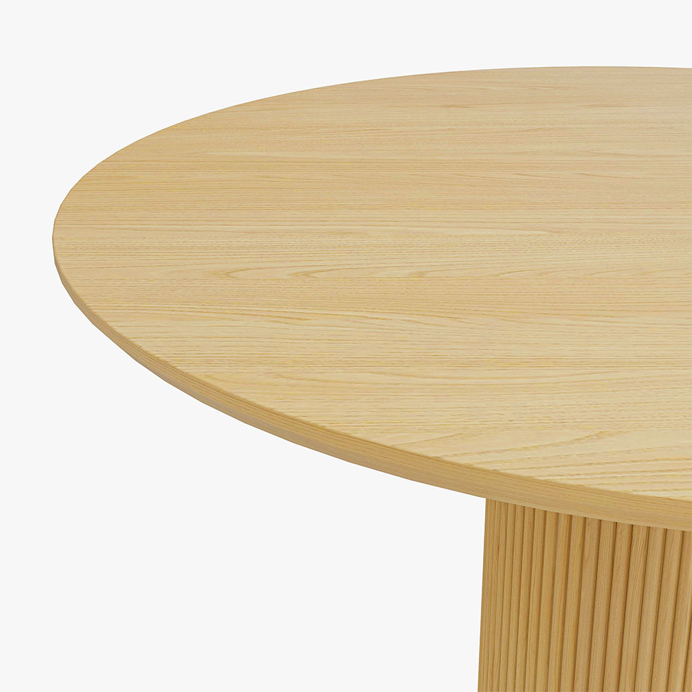Modern Minimalist Round Dining Table Wood color