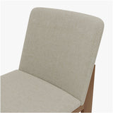 Modern Minimalist Upholstered Armless Dining Chair(Set Of 2) Beige