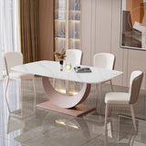 Upgrade Your Dining Room With Modern Minimalist Table - Free Shipping White & Rose Gold