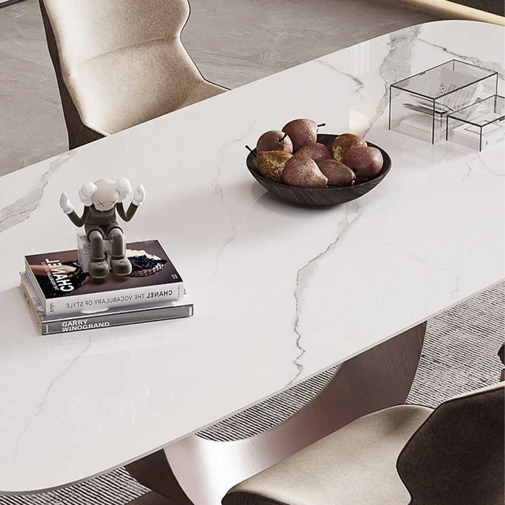 Upgrade Your Dining Room With Modern Minimalist Table - Free Shipping White & Rose Gold