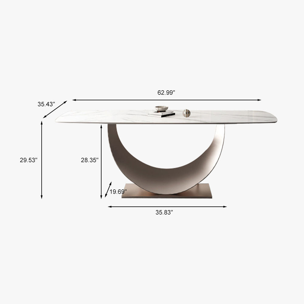 Upgrade Your Dining Room With Modern Minimalist Table - Free Shipping White & Rose Gold