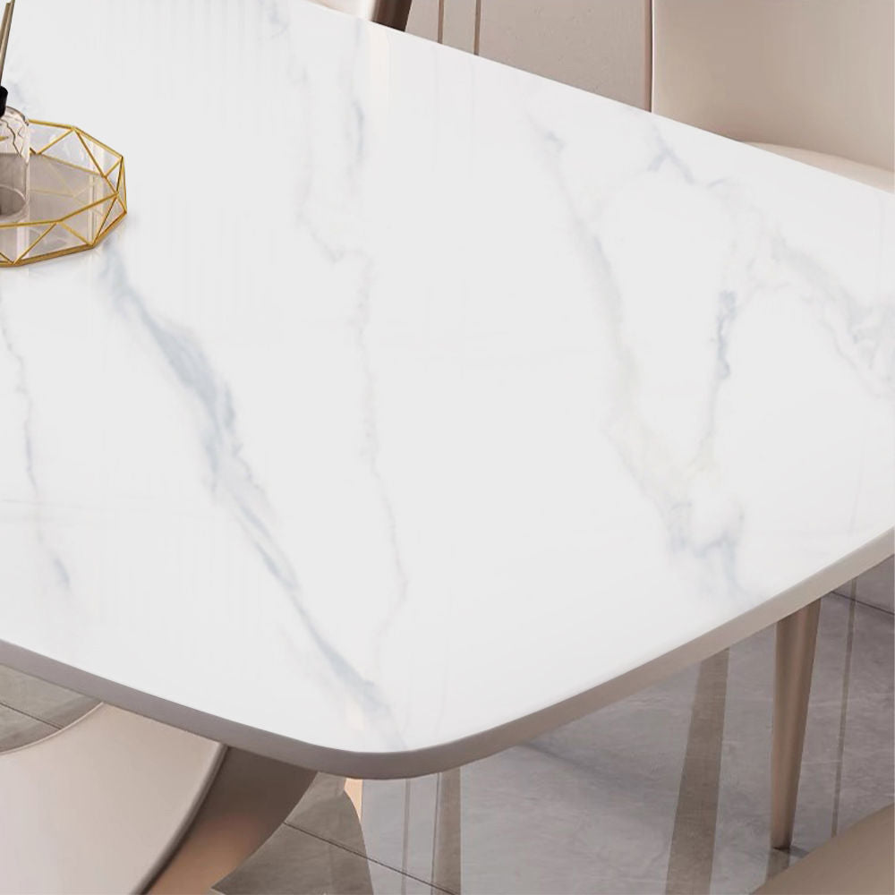 Upgrade Your Dining Room With Modern Minimalist Table - Free Shipping White & Rose Gold