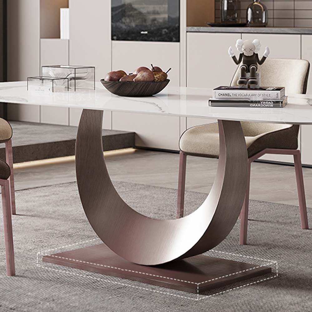 Upgrade Your Dining Room With Modern Minimalist Table - Free Shipping White & Rose Gold