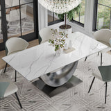 Upgrade Your Dining Room With Modern Minimalist Table - Free Shipping White & Silver