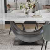 Upgrade Your Dining Room With Modern Minimalist Table - Free Shipping White & Silver