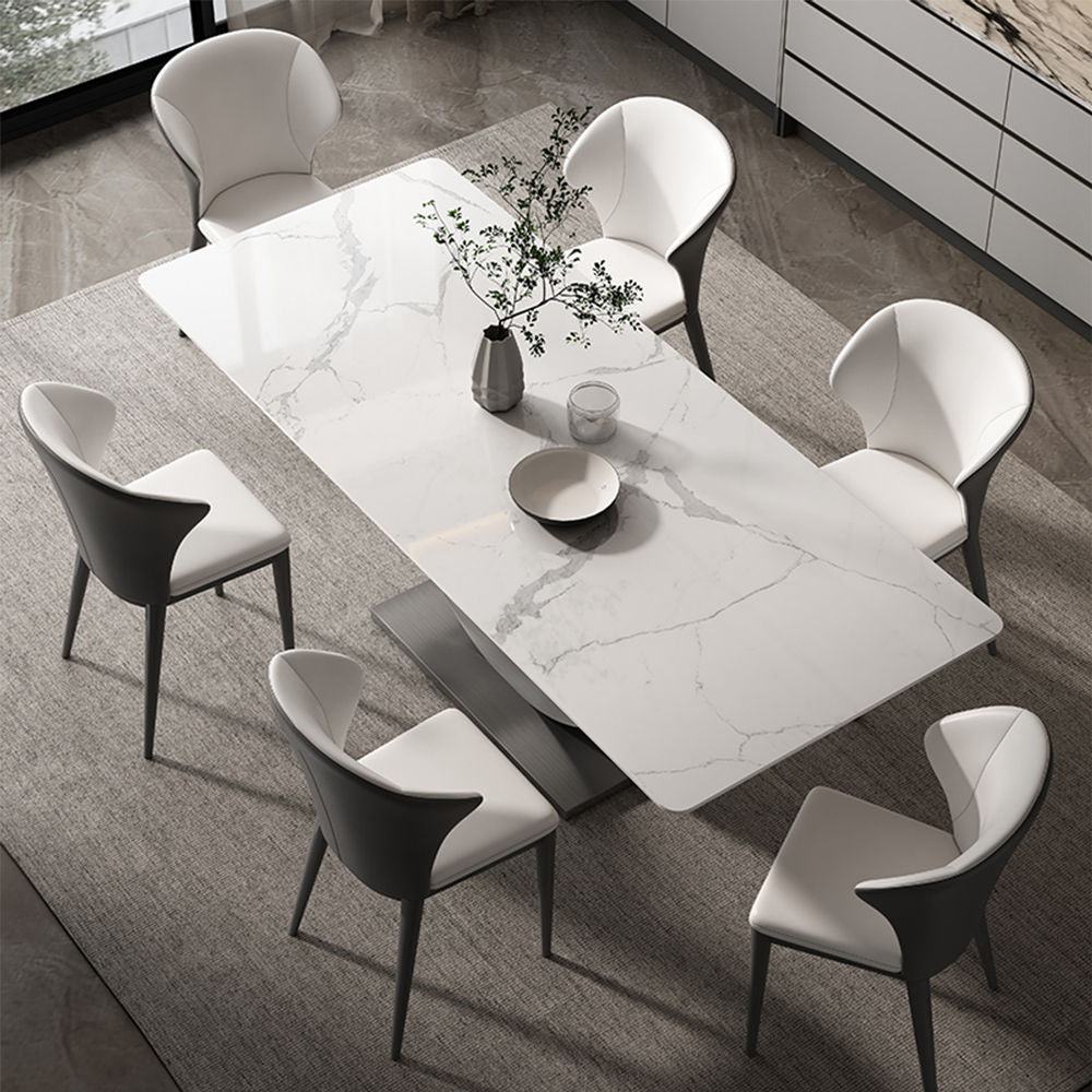 Upgrade Your Dining Room With Modern Minimalist Table - Free Shipping White & Silver