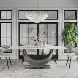 Upgrade Your Dining Room With Modern Minimalist Table - Free Shipping White & Silver
