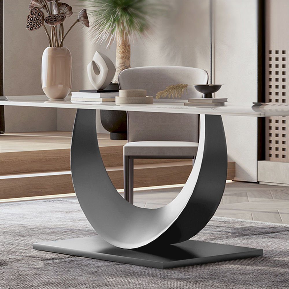 Upgrade Your Dining Room With Modern Minimalist Table - Free Shipping White & Silver