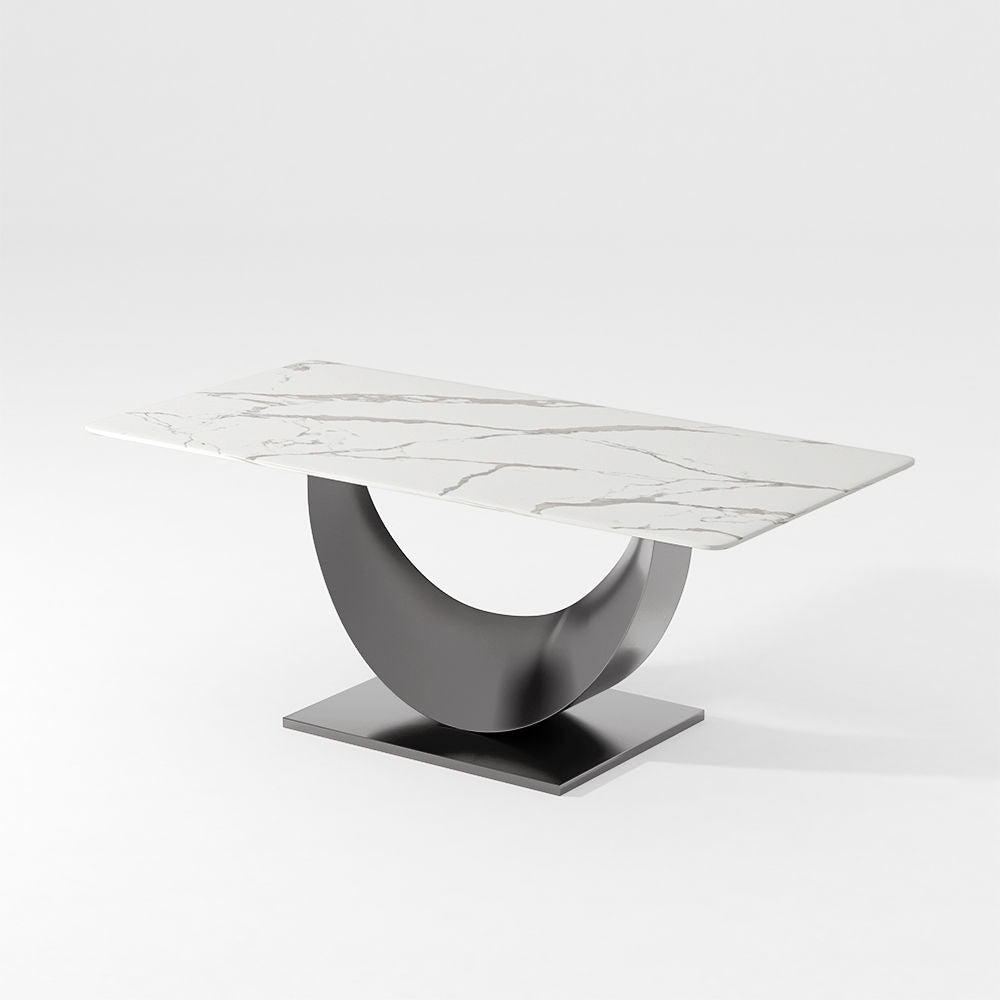 Upgrade Your Dining Room With Modern Minimalist Table - Free Shipping White & Silver