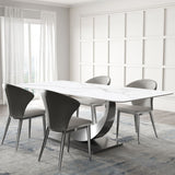 Upgrade Your Dining Room With Modern Minimalist Table - Free Shipping White & Silver