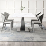 Upgrade Your Dining Room With Modern Minimalist Table - Free Shipping White & Silver