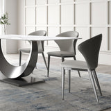 Upgrade Your Dining Room With Modern Minimalist Table - Free Shipping White & Silver